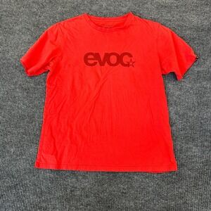 EVOC Mens Graphic Star Logo T Shirt L Red Cotton Short Sleeve